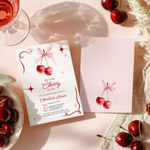 Arco cor-de-rosa cereja no Chá de fraldas superior