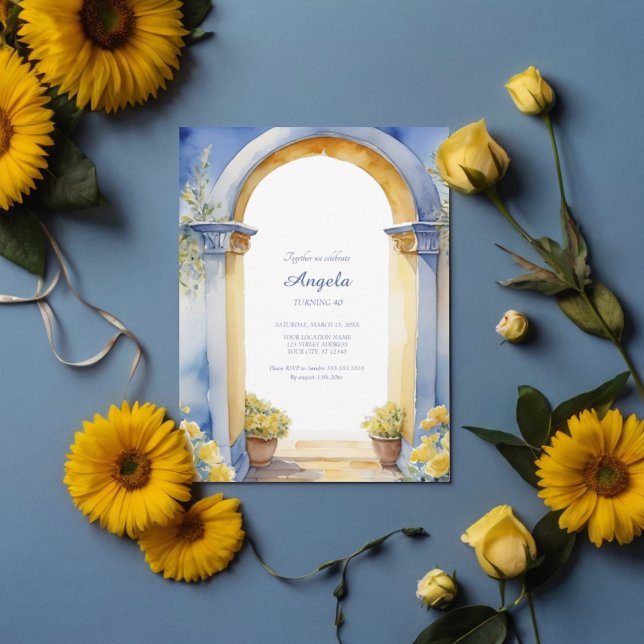 Convite Arco da Costa Amalfitana vista mediterrânea (Criador carregado)