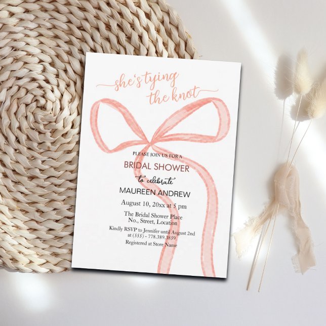 Convite Arco de aquarela Ela é Chá de panela de Casando (Criador carregado)