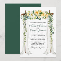 Arco de Casamento Amarelo Amarelo Floral Verde