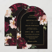 Arco de casamento floral rosa bege Borgonha temper