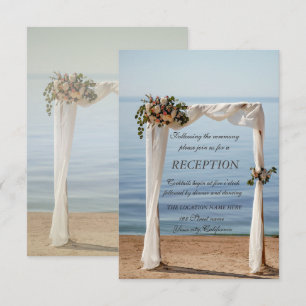 Convite Arco de Casamento na Praia Recepção Floral