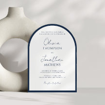 Arco de casamento simples em azul marinho com bord