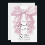 Convite Arco de Cascata com Babado Rosa Elegante Festa Swe<br><div class="desc">Personalize isto para qualquer evento.</div>