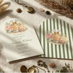Convite Arco de Chuveiro de Noiva de Perfume Floral em Aqu