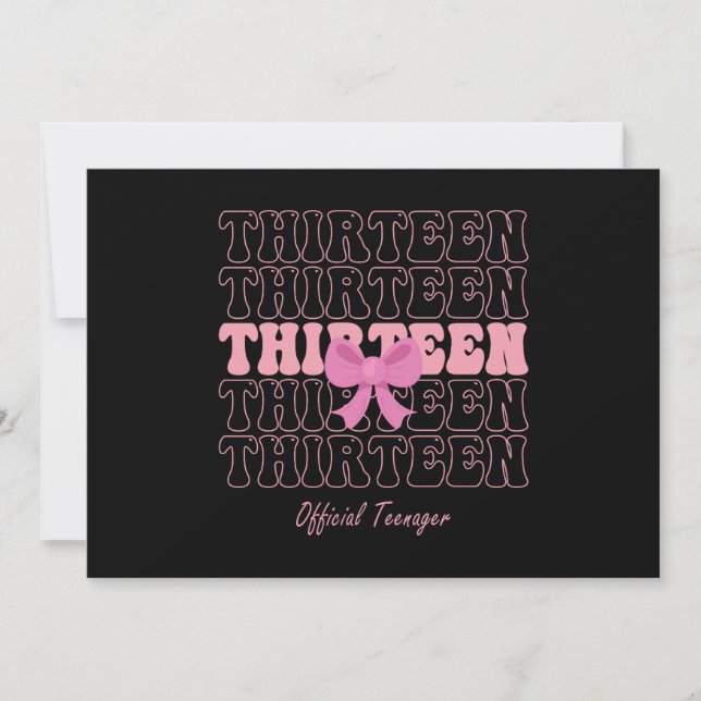 Convite arco de coquete rosa de 13 anos Adolescente oficia (Frente)