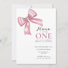 Convite Arco de coquete rosa-faísca 1rua