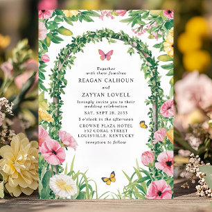 Convite Arco de Entrada para Festa de Jardim Floral Borbol