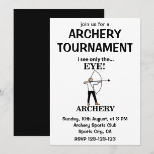 Convite Arco de Esportes de Arco e Flecha Tiro com Arco