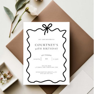 Convite Arco de Faixa Whimsical 50ª Festa de aniversário