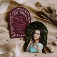 Arco de Festa de Formatura Borgonha para Foto