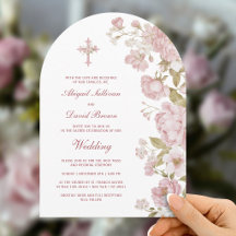 Arco de Flores Rosadas Casamento Religioso