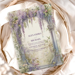 Convite Arco de Jardim de Wisteria para Casamento