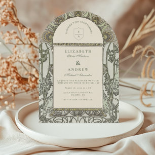 Convite Arco de jardim vintage para casamento
