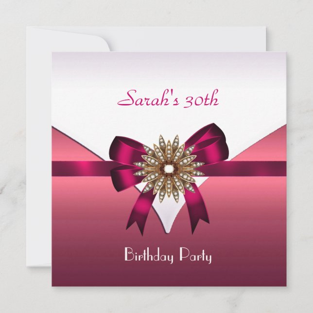 Convite Arco de joias de aniversário de 30 anos (Frente)
