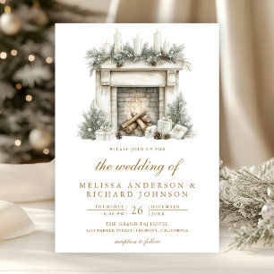 Convite Arco de Lareira de Natal Tudo em Um Casamento de C