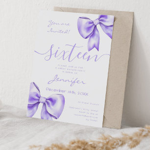 Convite Arco de Lavanda roxa coqueta Doce 16 Aniversário