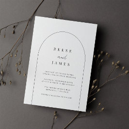 Convite Arco de linha | Casamento mínimo moderno