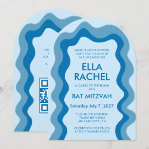 Convite Arco de Moldura Moderno Personalizado QR Bar Bat M