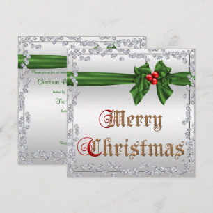 Convite Arco de Natal de Diamantes Glamorosos e Sash