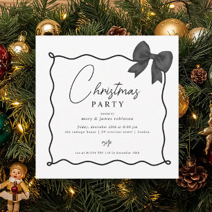 Convite Arco de Natal - Festa Whimsical Black