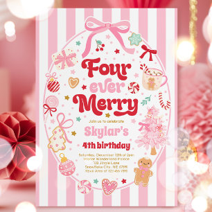 Convite Arco de Natal Four Ever Merry 4º Aniversário
