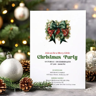 Convite Arco de Natal Minimalista Vintage Coleta de Fita