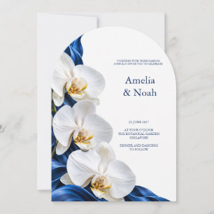 Convite Arco de Orquídea Safira Casamento