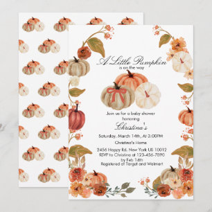 Convite Arco de queda Boho Pumpkin Babyshower