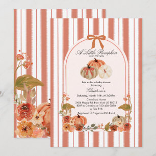 Convite Arco de queda Boho Pumpkin Babyshower