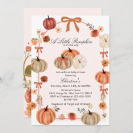 Convite Arco de queda Boho Pumpkin Babyshower
