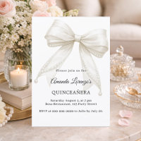 Arco de Quinceanera marfim pérolas brancas elegant