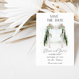 Convite Arco de Rosas Românticas Salve a Data Casamento