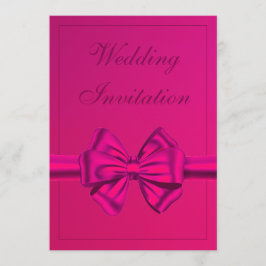 Convite Arco de Satin Rosa Quente - Casamento