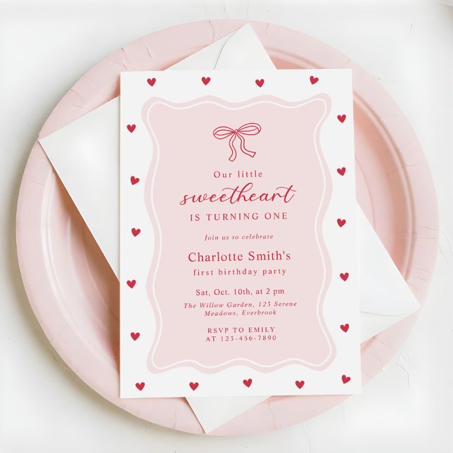 Convite Arco de Valentinha 1º Aniversário (Criador carregado)