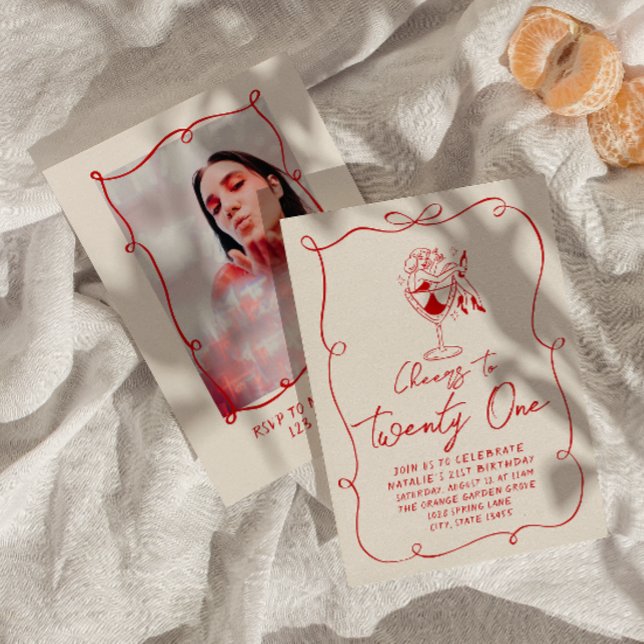 Convite Arco Desenhado À Mão 21 Festa de aniversário Arco  (Criador carregado)