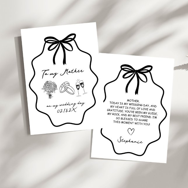 Convite Arco Desenhado À Mão Para Minha Mãe No Meu Casamen (Criador carregado)