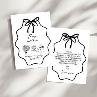 Convite Arco Desenhado À Mão Para Minha Mãe No Meu Casamen