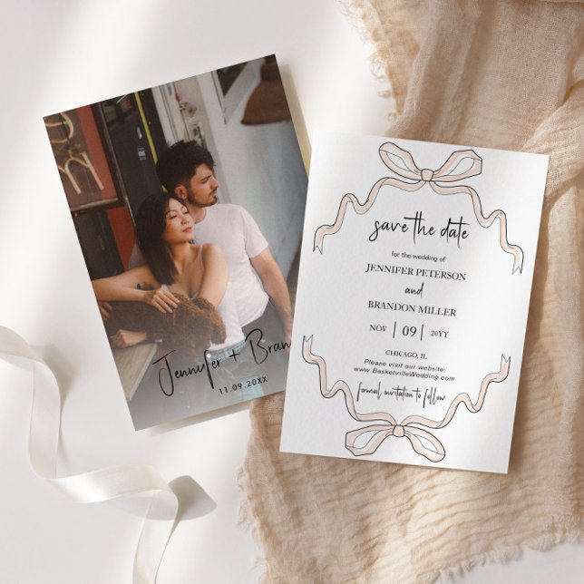 Convite Arco desenhado à mão Salvar a data Foto (Criador carregado)