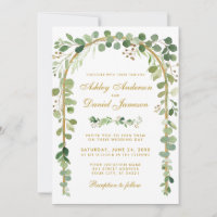 Arco Dourado de Casamento Verde Eucalyptus Botânic