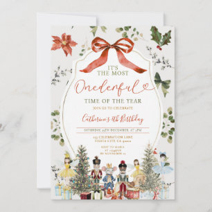 Convite Arco É o aniversário de natal mais maravilhoso