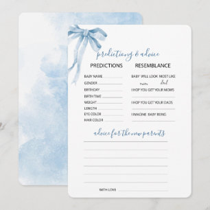 Convite Arco Elegante Aquarela Azul Fita Predição Adv
