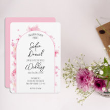 Arco elegante de flores em aquarela rosa