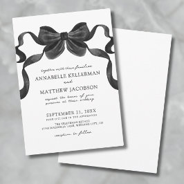 Convite Arco Elegante Preto e Branco Casamento