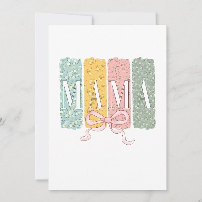Convite Arco engraçado Coquette Mama Flores Dia da Mãe (Frente)