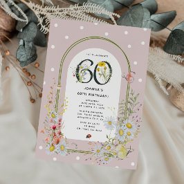 Convite Arco Floral Botânico Aniversário de 60 anos