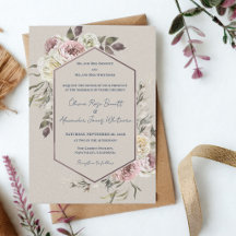 Arco Floral Botânico de Aquarela Formal para Casam