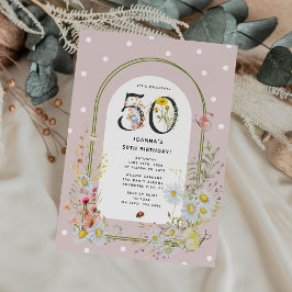 Convite Arco Floral Botânico Festa de 50 Anos