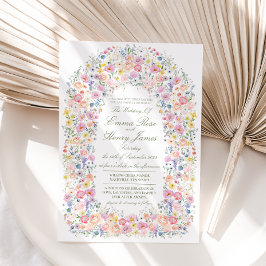 Convite Arco Floral de Flores Silvestres de Prado Casament