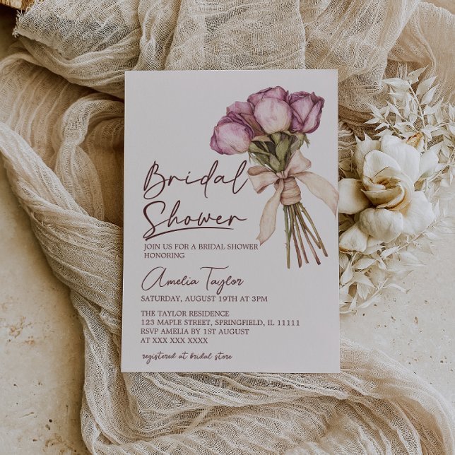 Convite Arco Floral Elegante Chá de Noiva Boho (Criador carregado)